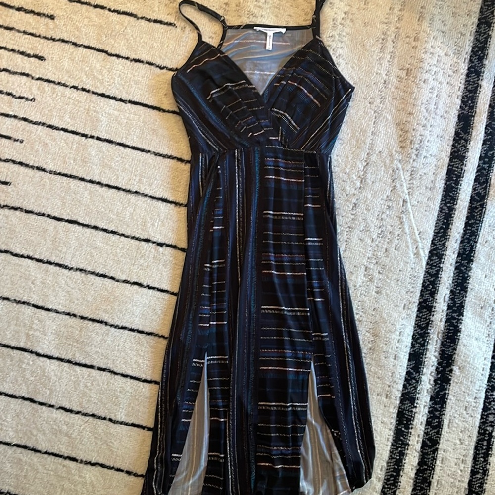 BCBGeneration Dress in Black, Blue, Purple, and White Womens